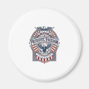 Patriotic Faith Over Fear USA Vector Graphic Tee Magnet