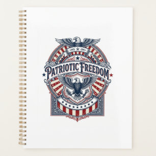 Patriotic Faith Over Fear USA Vector Graphic Tee Planner