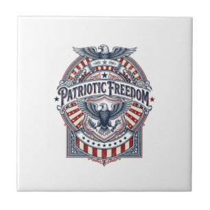Patriotic Faith Over Fear USA Vector Graphic Tee Tile