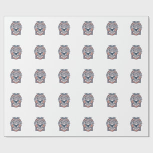 Patriotic Faith Over Fear USA Vector Graphic Tee Wrapping Paper