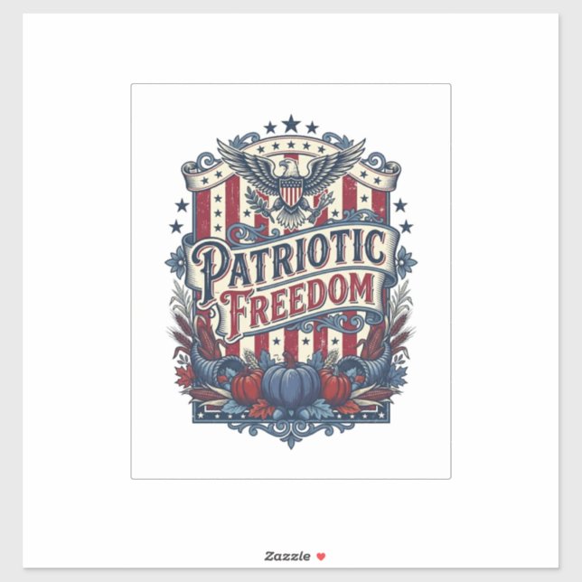 Patriotic Fall Harvest Vector Graphic Tee (Sheet)