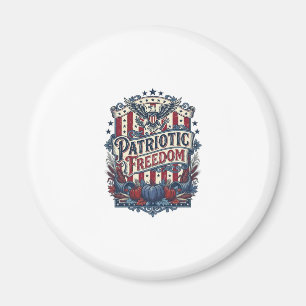 Patriotic Fall Harvest Vector Graphic Tee Magnet
