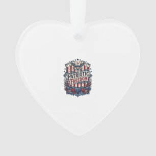 Patriotic Fall Harvest Vector Graphic Tee Ornament