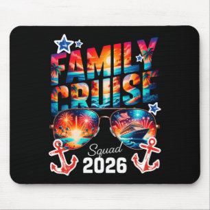 Patriotic family cruise squad 2026 performance mouse pad