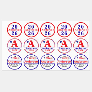 Patriotic Family Reunion Stickers