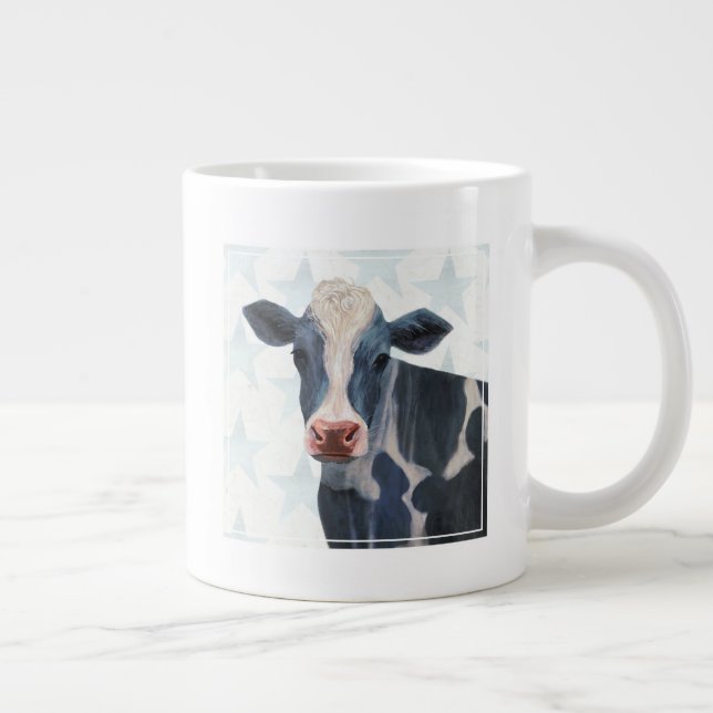 Patriotic Farm - Cow Large Coffee Mug (Right)