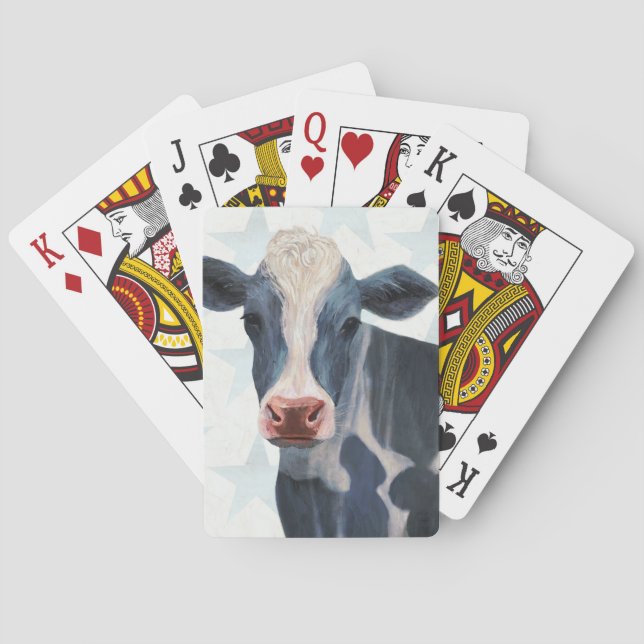 Patriotic Farm - Cow Playing Cards (Back)