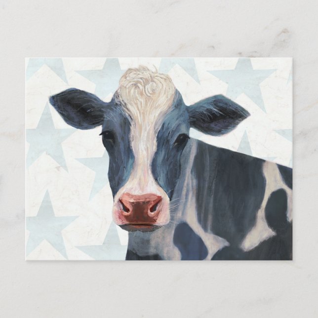 Patriotic Farm - Cow Postcard (Front)