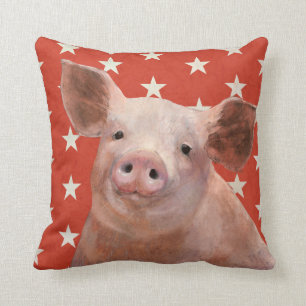 Patriotic Farm - Pig Cushion
