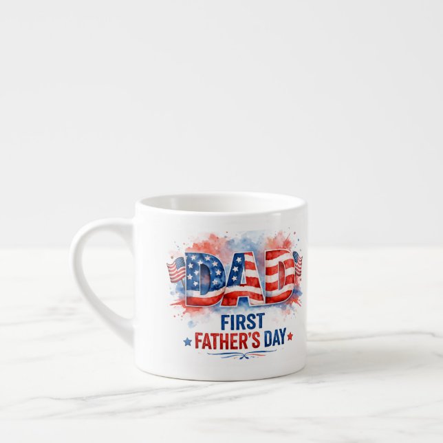 Patriotic Father's Day Espresso Cup (Left)