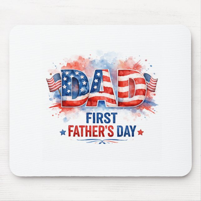 Patriotic Father's Day Mouse Pad (Front)