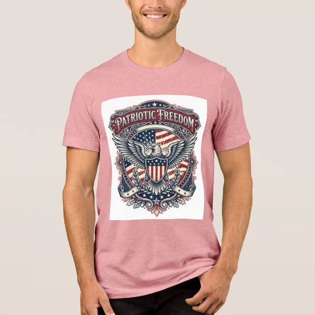 Patriotic Fathers Day Vector Graphic Tee (Front)
