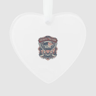 Patriotic Fathers Day Vector Graphic Tee Ornament
