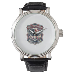 Patriotic Fathers Day Vector Graphic Tee Watch