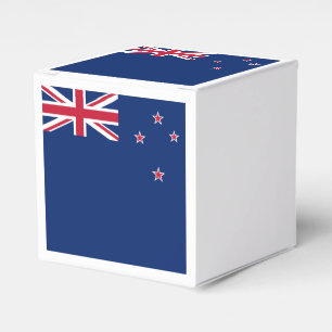 Patriotic favor box with Flag of New Zealand
