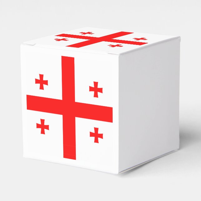 Patriotic favour box with Flag of Georgia (Front Side)