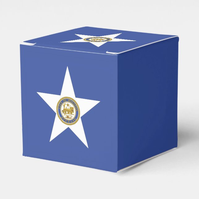 Patriotic favour box with Flag of Houston (Front Side)