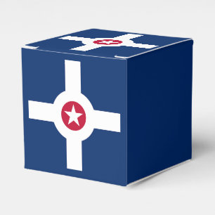 Patriotic favour box with Flag of Indianapolis