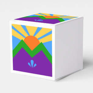 Patriotic favour box with Flag of Manitou Springs