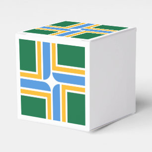 Patriotic favour box with Flag of Portland