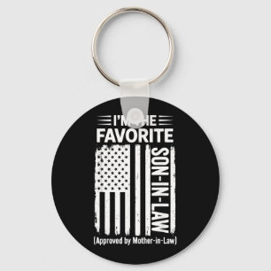 Patriotic Favourite Son-In-Law Aamerican Flag Key Ring