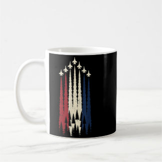 Patriotic Fighter Jet Usa Flag 4th Of July Men Coffee Mug