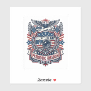 Patriotic Film Camera Lover Vector Graphic Tee