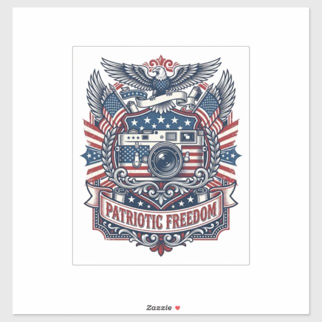 Patriotic Film Camera Lover Vector Graphic Tee (Sheet)