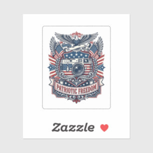 Patriotic Film Camera Lover Vector Graphic Tee