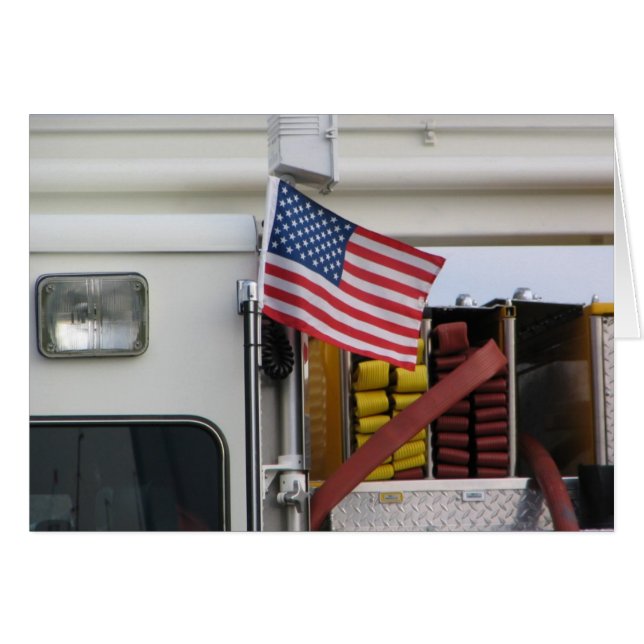 Patriotic Fire Truck (Front Horizontal)