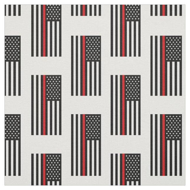 Patriotic Firefighter Style American Flag Fabric (Swatch)