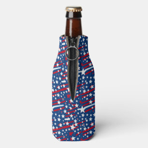 Patriotic Fireworks Celebration Bottle Cooler