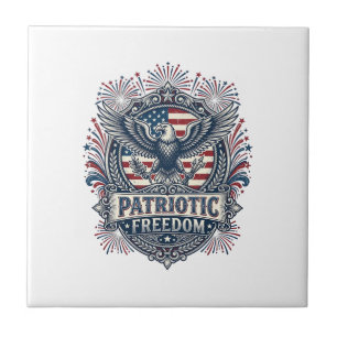 Patriotic Fireworks Festival Vector Graphic Tee_1 Tile