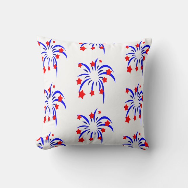 Patriotic Fireworks Pillow (Front)