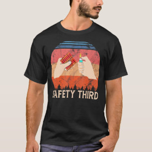 Patriotic Fireworks Safety Third Independence 4th T-Shirt