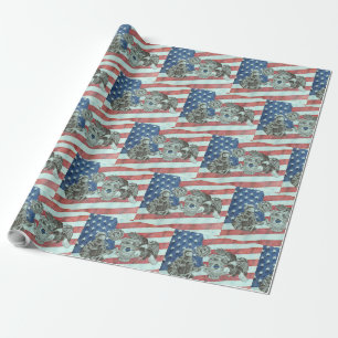 Patriotic First Responder Wrapping Paper