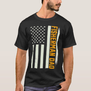 Patriotic Fishing Angler Fish Fisher Fisherman Dad T-Shirt