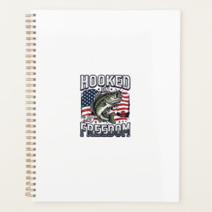 Patriotic Fishing Hooked On Freedom Vintage Bass Planner