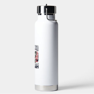 Patriotic Fishing Hooked On Freedom Vintage Bass Water Bottle