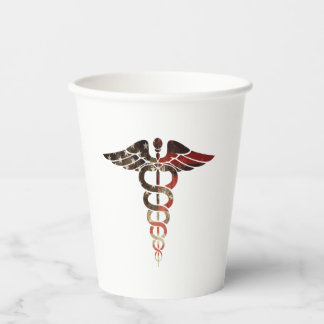 Patriotic Flag Caduceus Great For Nurses Dr'S Emt Paper Cups