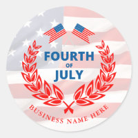 Patriotic Flag Custom Company Name Forth of July