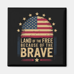 Patriotic Flag Designs Veterans Memorial Day July Magnet