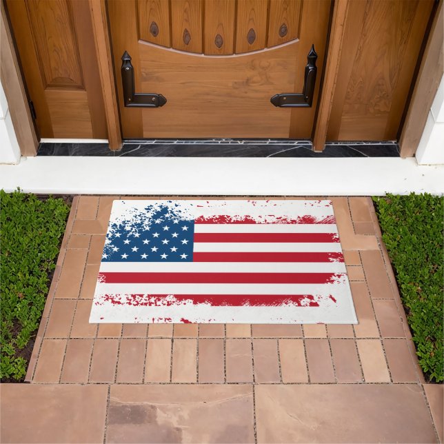 Patriotic Flag Doormat (Outdoor)