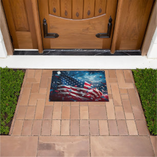 Patriotic Flag Doormat