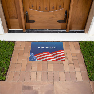 Patriotic Flag July 4th Doormat