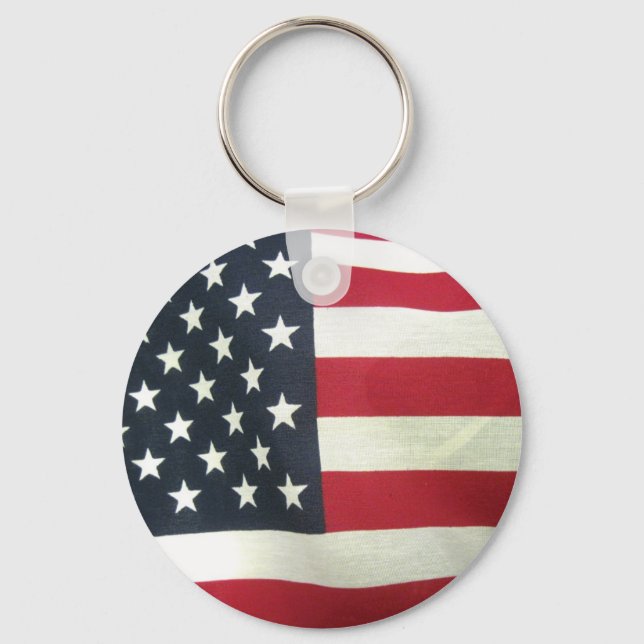 Patriotic Flag Key Ring (Front)