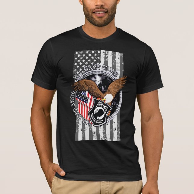 Patriotic Flag Military Wars Tribute  T-Shirt (Front)