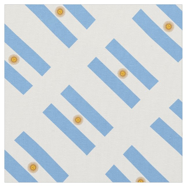 Patriotic: Flag of Argentina Print Fabric (Close Up)