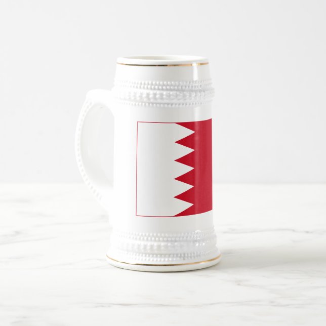 Patriotic Flag of Bahrain Beer Stein (Front Left)