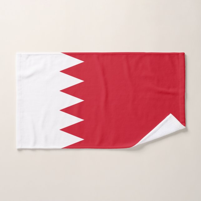 Patriotic Flag of Bahrain Hand Towel (Hand Towel)
